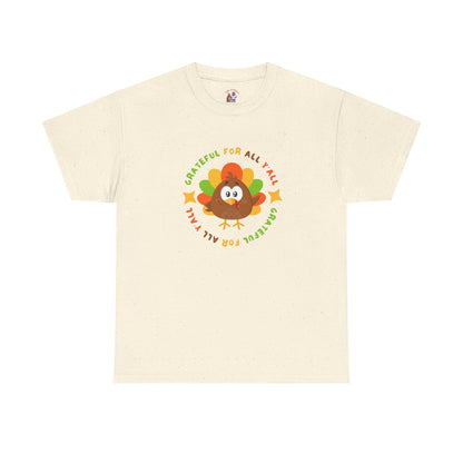Grateful for All Y'all with Turkey // Unisex Jersey Short Sleeve Tee