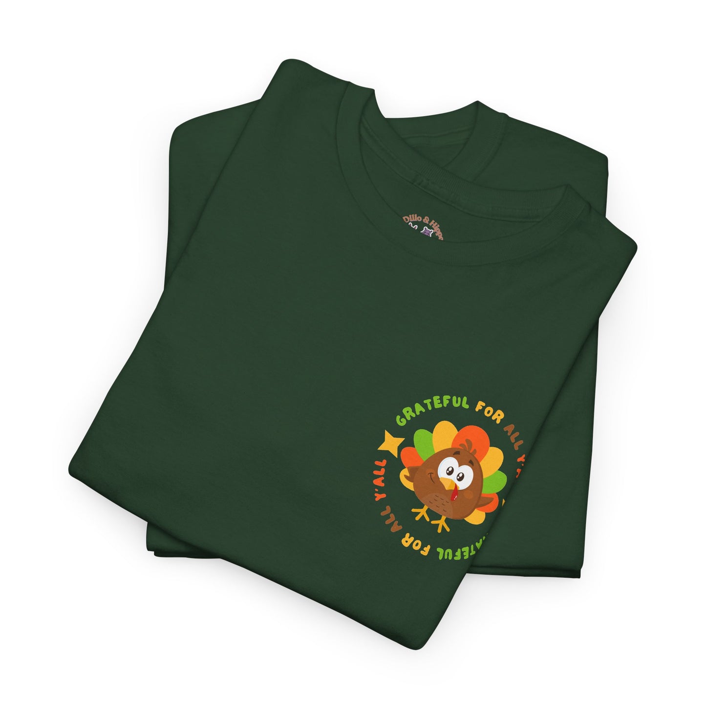 Grateful for All Y'all with Turkey // Pocket Placement // Unisex Jersey Short Sleeve Tee