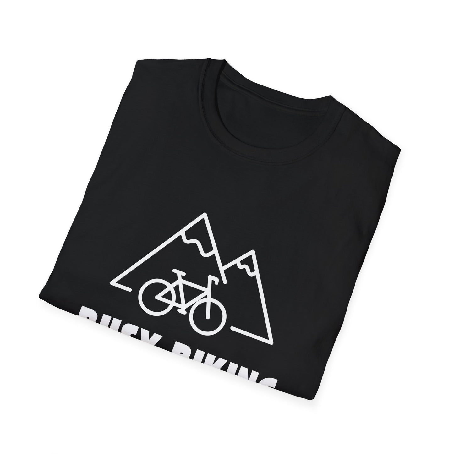 Busy (Mountain) Biking // Unisex Softstyle T-Shirt