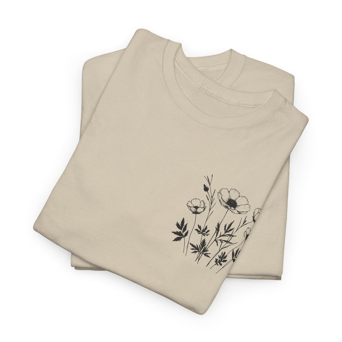 We're Rooting For You - Flowers // Unisex Heavy Cotton Tee - Perfect for Everyday Comfort
