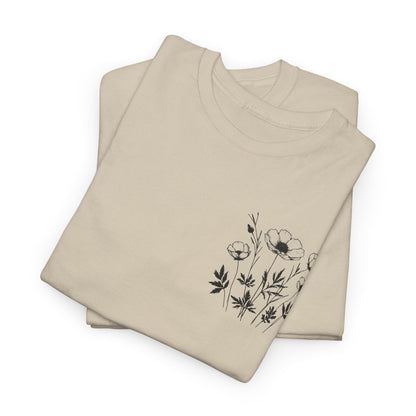 We're Rooting For You - Flowers // Unisex Heavy Cotton Tee - Perfect for Everyday Comfort