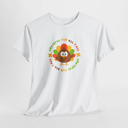 Grateful for All Y'all with Turkey // Unisex Jersey Short Sleeve Tee