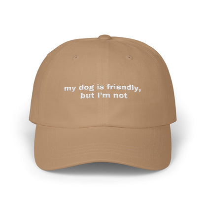 My dog is friendly, but I'm not // Classic Dad Cap