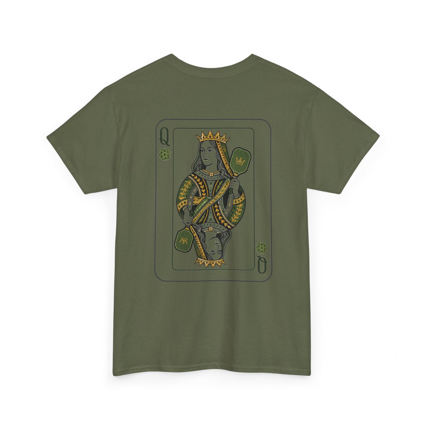 Pickleball - Queen of the Court - Vintage Playing Card Graphic T-Shirt