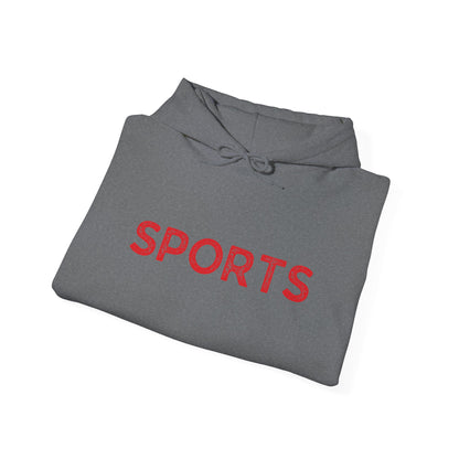 Sports // Unisex Heavy Blend™ Hooded Sweatshirt - Red Text