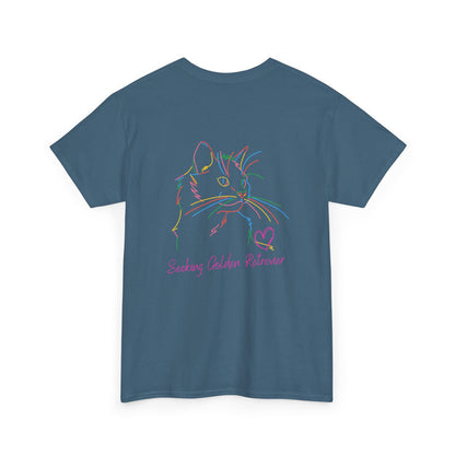 Black Cat Seeking My Golden Retriever // Unisex Heavy Cotton Tee - Relationship Dynamics
