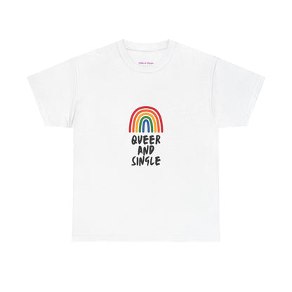 Queer and Single Rainbow // Short Sleeve Tee