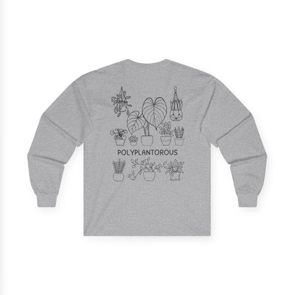 polyPLANTorous // Unisex Long Sleeve Tee - Botanical Design for Plant Lovers