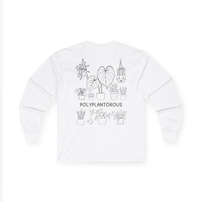polyPLANTorous // Unisex Long Sleeve Tee - Botanical Design for Plant Lovers