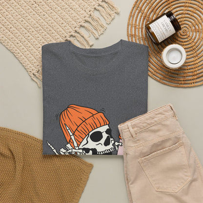 Skull Graphic Tee, Unisex Heavy Cotton, Casual Streetwear, Grunge Aesthetic, Halloween Costume, Gift for Him/Her