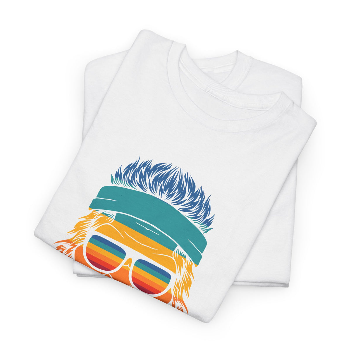 Bigfoot Mood // Retro Mood Unisex Heavy Cotton Tee - Colorful Graphic T-Shirt