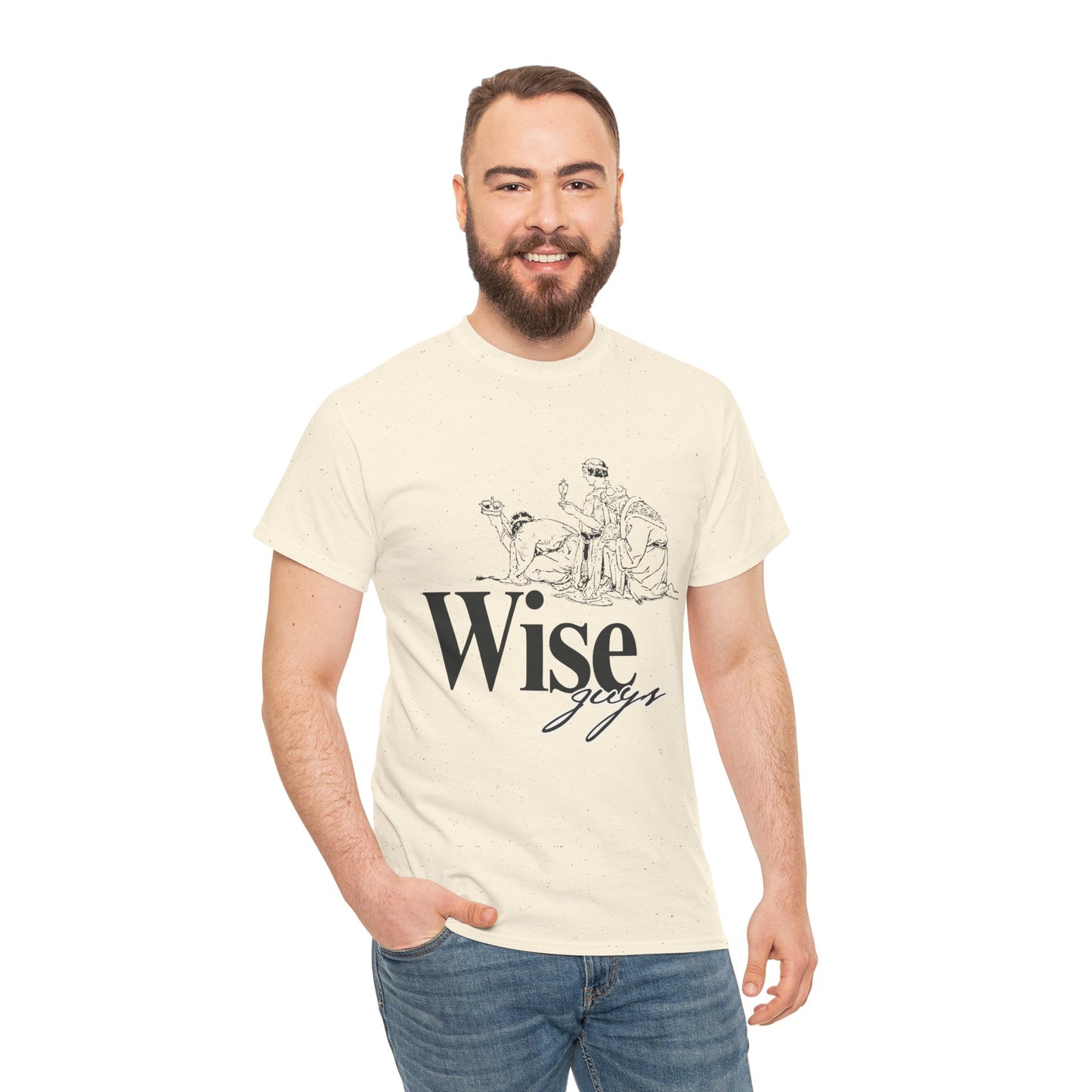 Wise Guys Unisex Heavy Cotton Tee - Stylish Graphic Tee for Casual Wear