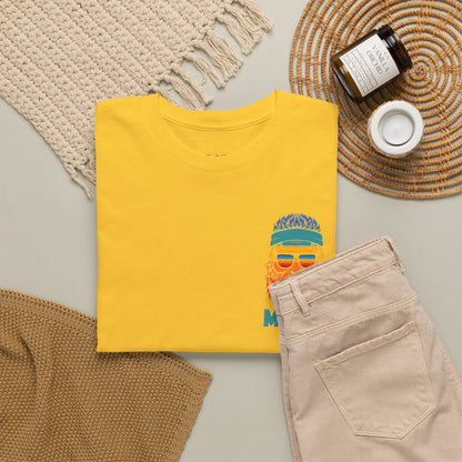 Bigfoot Mood - Pocket Placement // Retro Mood Unisex Heavy Cotton Tee - Colorful Graphic T-Shirt