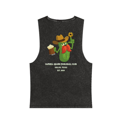 SGPBC White // Custom Unisex Stonewash Tank Top