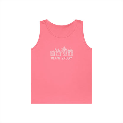 Plant Zaddy Unisex Heavy Cotton Tank Top - Perfect for Plant Lovers