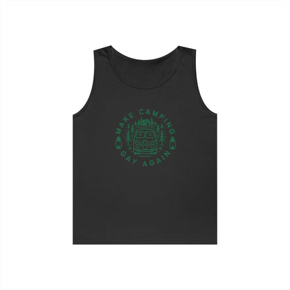 Make Camping Gay Again // Unisex Heavy Cotton Tank Top - Pride Outdoor Apparel