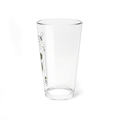 Pickleball - Queen of the Court - Vintage Playing Card  - 16oz Mixing Glass – Cocktail Shaker Glass or Beer Pint Glass