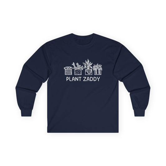 Plant Zaddy // Unisex Ultra Cotton Long Sleeve Tee - Perfect for Plant Lovers and Gardening Enthusiasts