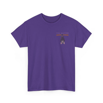 Keep Hangin' On - Bat // Inspirational Unisex Heavy Cotton Tee - 'You Matter' & 'Keep Hanging On' Design