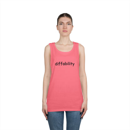 Diffability // Unisex Heavy Cotton Tank Top