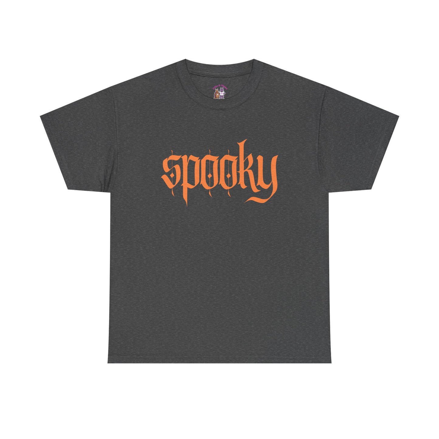 Spooky Unisex Heavy Cotton Tee, Halloween Shirt, Cute Fall T-Shirt, Casual Wear, Gift for Friends, Seasonal Apparel