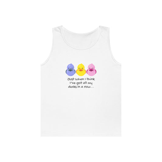 Ducks in a Row // Unisex Heavy Cotton Tank Top