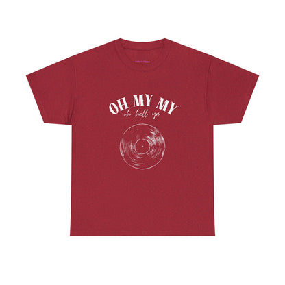 Oh My My Vintage Vinyl Graphic // Unisex Heavy Cotton Tee - Perfect for Music Lovers