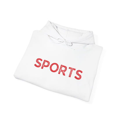 Sports // Unisex Heavy Blend™ Hooded Sweatshirt - Red Text