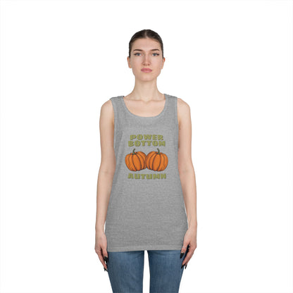 Power Bottom Autumn - Pumpkins // Unisex Heavy Cotton Tank Top - Fall Vibes