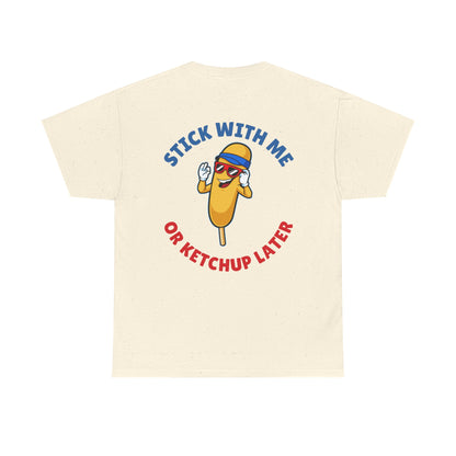 Funny Corndog Season // Unisex Heavy Cotton Tee | Perfect for Food Lovers and Festivals