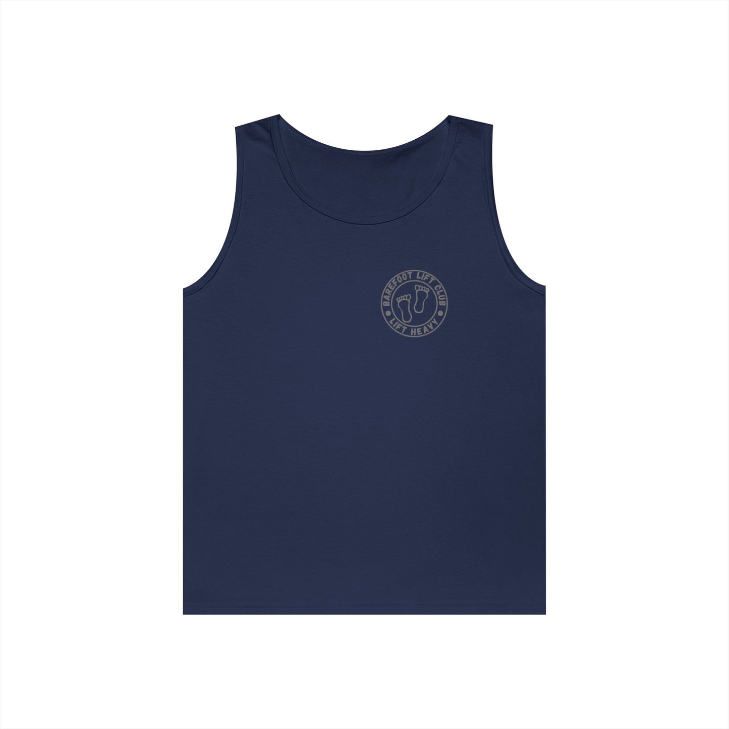 Barefoot Lift Club // Bigfoot Founding Member // Double Sided Unisex Heavy Cotton Tank Top