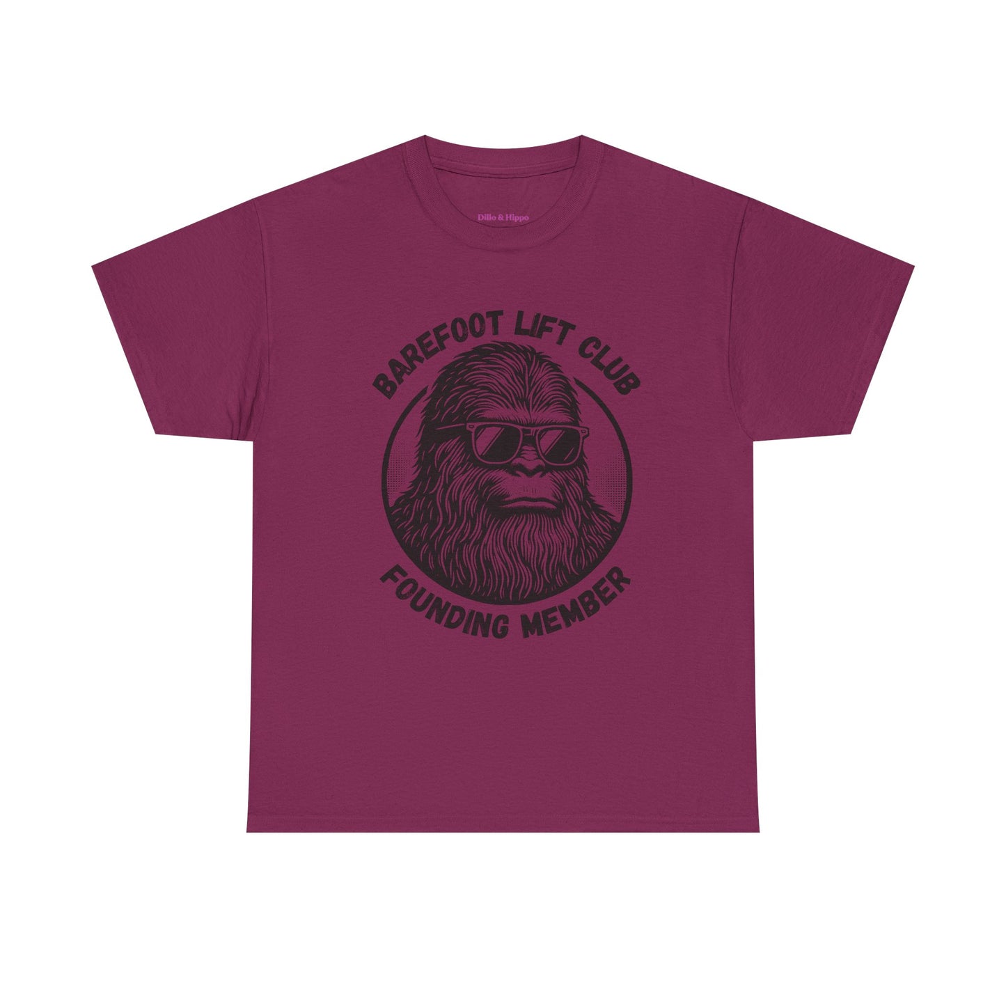 Bigfoot Founding Member of the Barefoot Lift Club // Unisex Heavy Cotton Tee - Founding Member Sasquatch Design