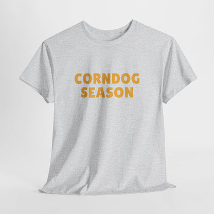 Funny Corndog Season // Unisex Heavy Cotton Tee | Perfect for Food Lovers and Festivals