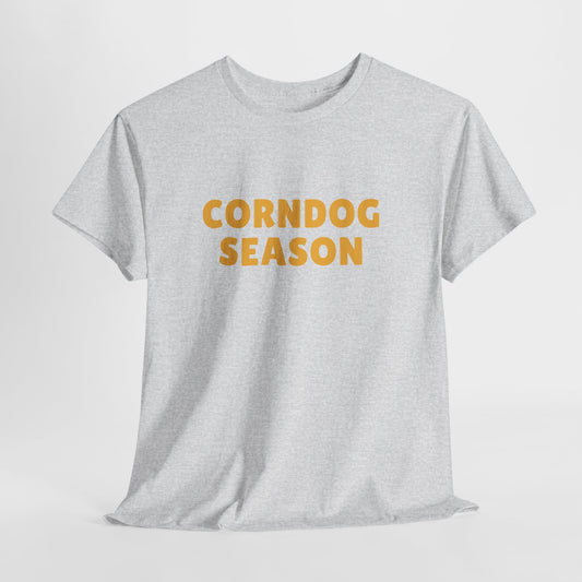 Funny Corndog Season // Unisex Heavy Cotton Tee | Perfect for Food Lovers and Festivals