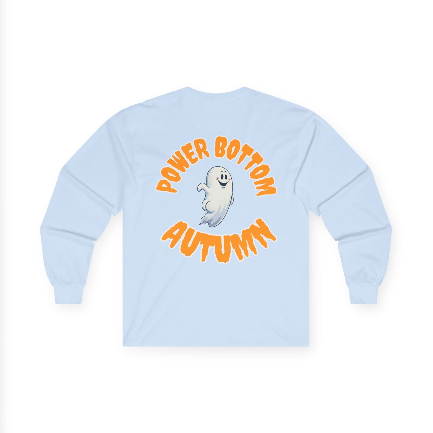 Power Bottom Autumn - White Ghost // Unisex Ghostly Vibes Long Sleeve Tee