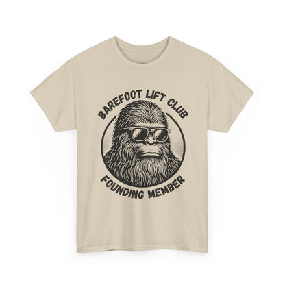 Bigfoot Founding Member of the Barefoot Lift Club // Unisex Heavy Cotton Tee - Founding Member Sasquatch Design