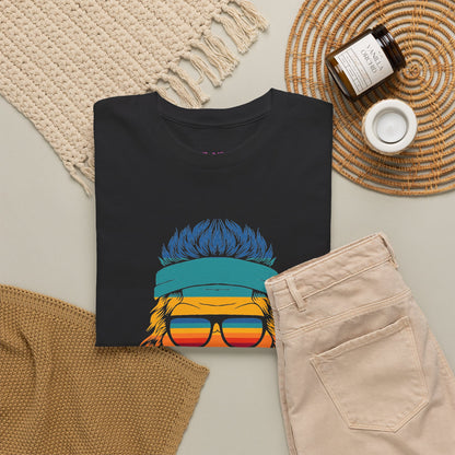 Bigfoot Mood // Retro Mood Unisex Heavy Cotton Tee - Colorful Graphic T-Shirt