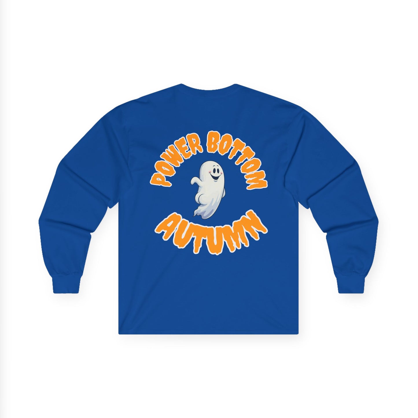 Power Bottom Autumn - White Ghost // Unisex Ghostly Vibes Long Sleeve Tee