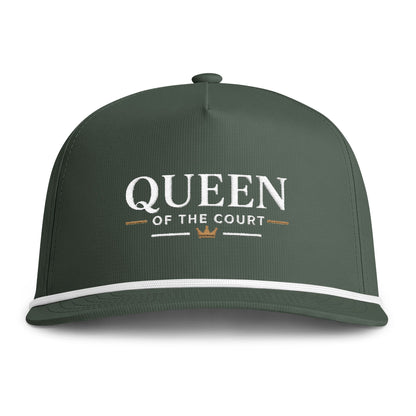 Queen of the Court Rope Cap – Cream Embroidery