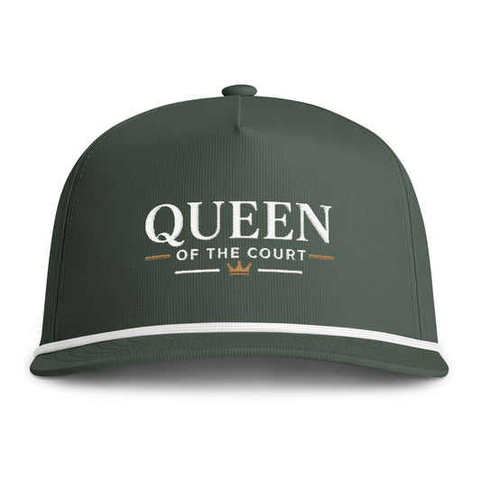 Queen of the Court Rope Cap – Cream Embroidery