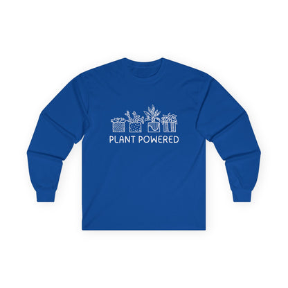 Plant Powered // Unisex Long Sleeve Tee - Eco-Friendly Plant Lovers Shirt
