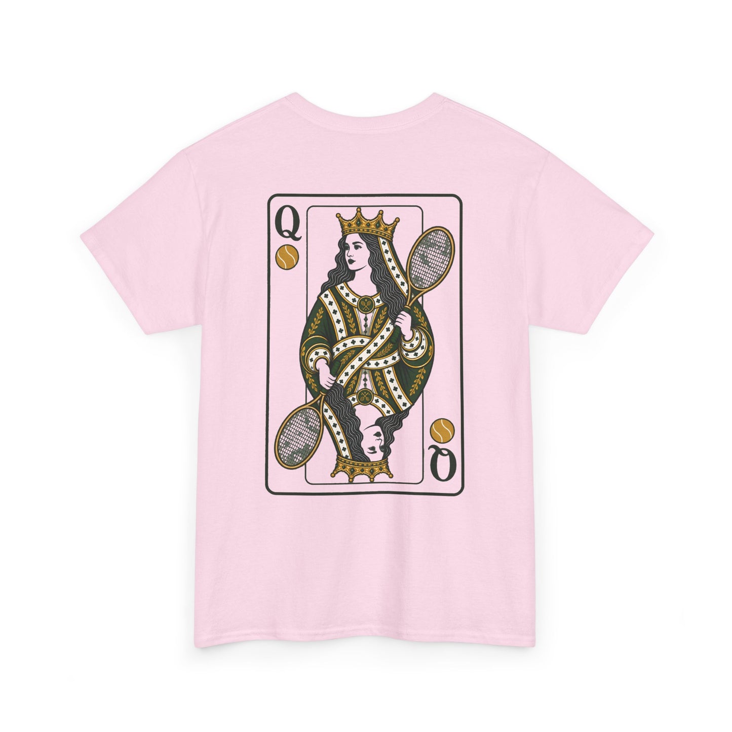 Tennis - Queen of the Court - Vintage Playing Card Graphic T-Shirt