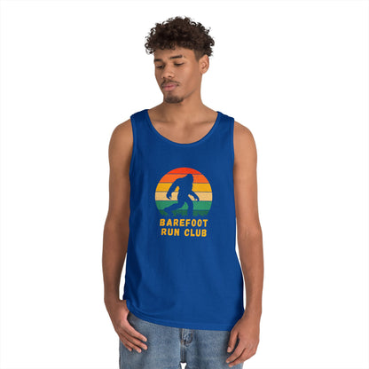 Barefoot Run Club Silhouette //  Unisex Heavy Cotton Tank Top