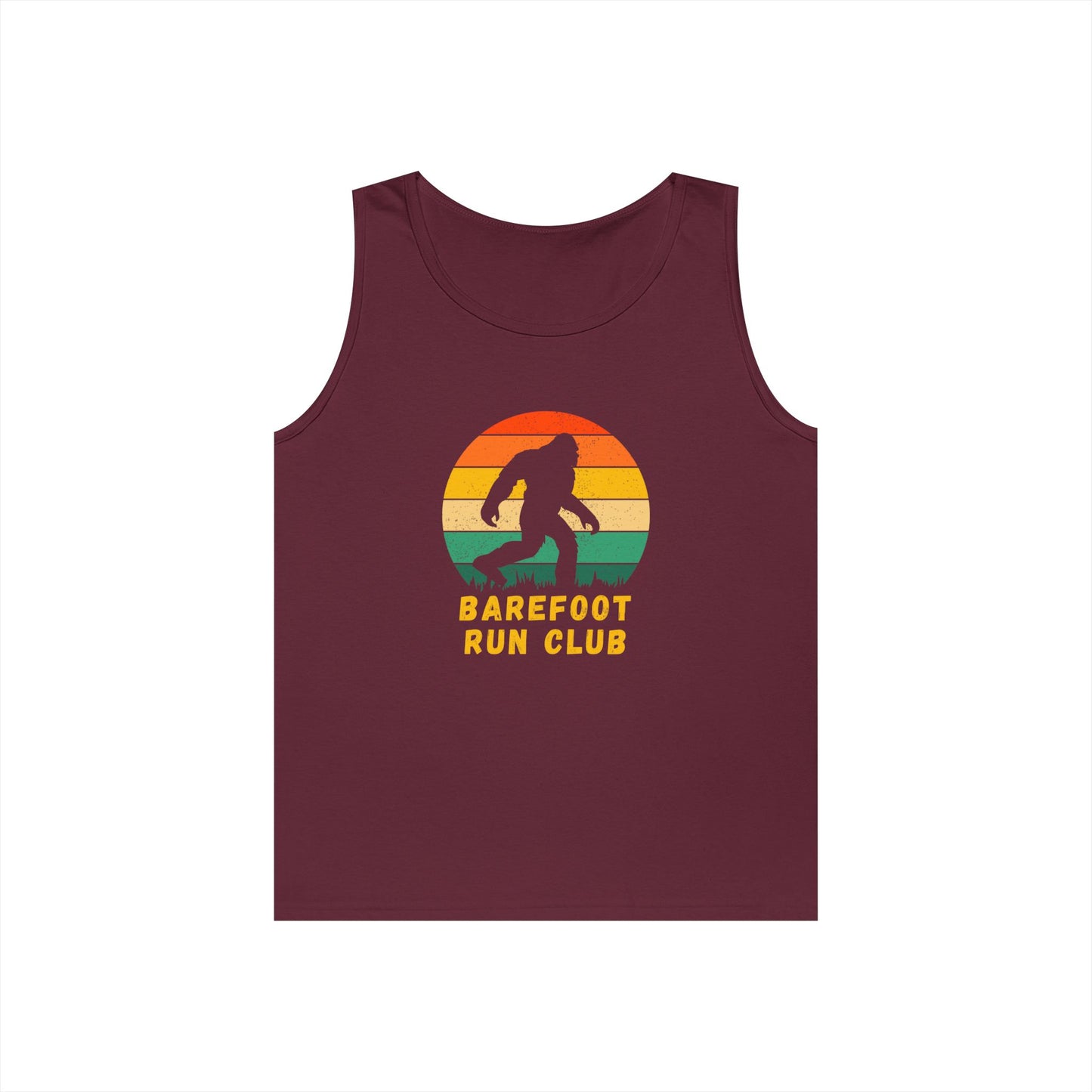 Barefoot Run Club Silhouette //  Unisex Heavy Cotton Tank Top