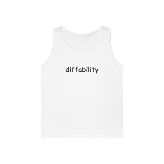 Diffability // Unisex Heavy Cotton Tank Top