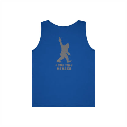 Barefoot Lift Club // Bigfoot Founding Member // Double Sided Unisex Heavy Cotton Tank Top