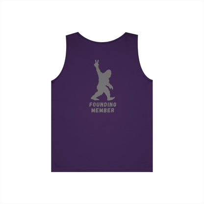 Barefoot Lift Club // Bigfoot Founding Member // Double Sided Unisex Heavy Cotton Tank Top