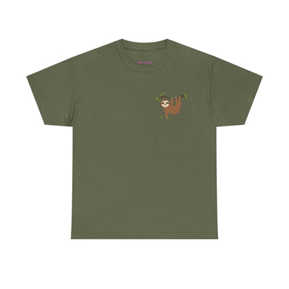 Keep Hangin' On - Sloth // Unisex Heavy Cotton Tee - Motivational