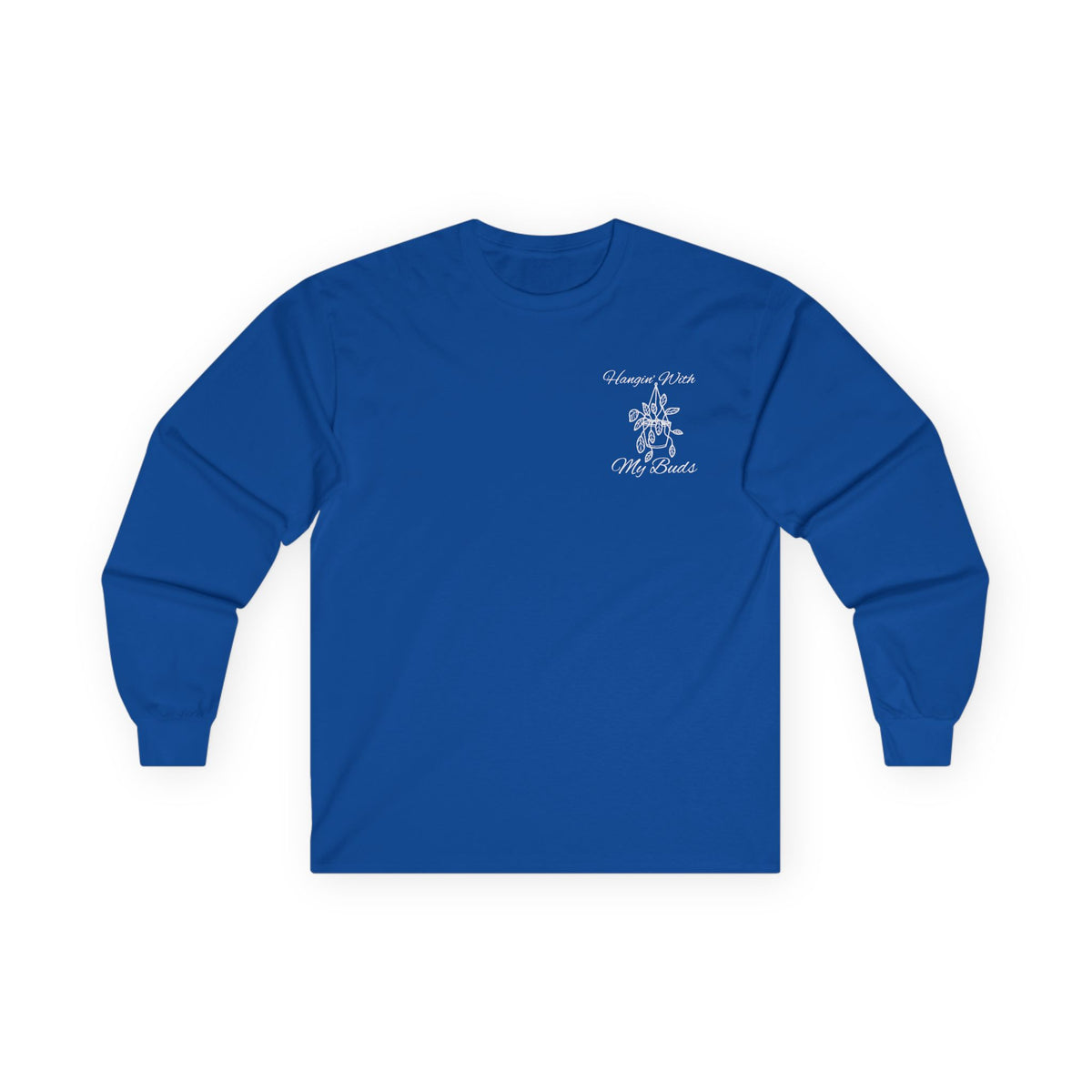Hangin' With My Buds // Unisex Ultra Cotton Long Sleeve Tee - 'Happy Plants' Botanical Design