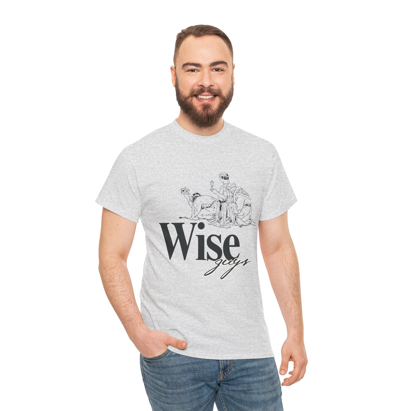 Wise Guys Unisex Heavy Cotton Tee - Stylish Graphic Tee for Casual Wear